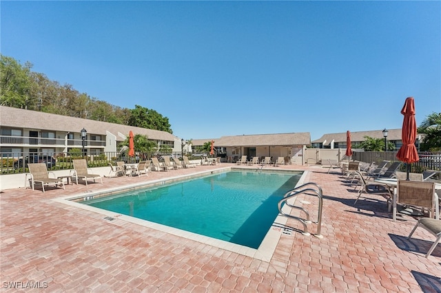 view of pool with a patio area