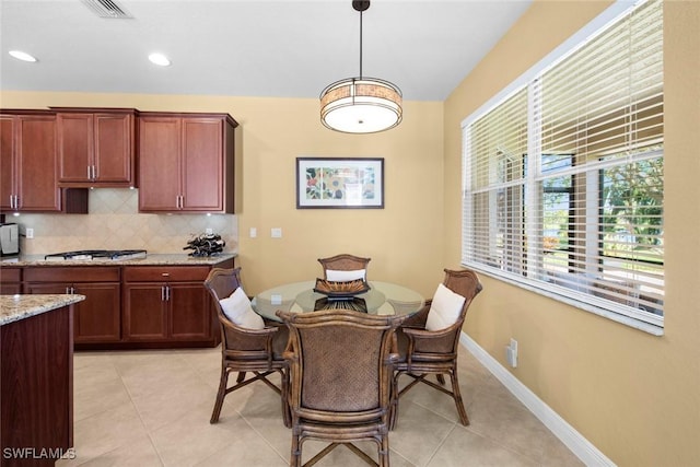 view of tiled dining area