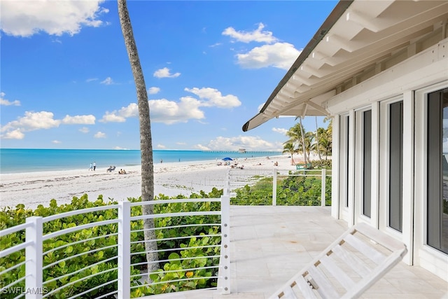 water view with a view of the beach