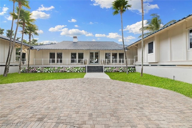 view of front of home featuring french doors