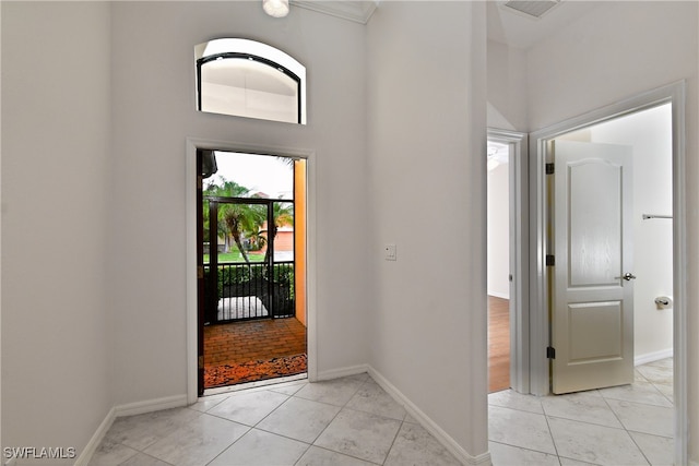 view of tiled foyer