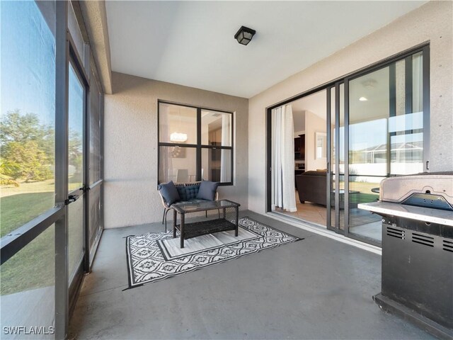 view of sunroom