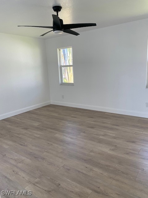 empty room featuring light wood-type flooring