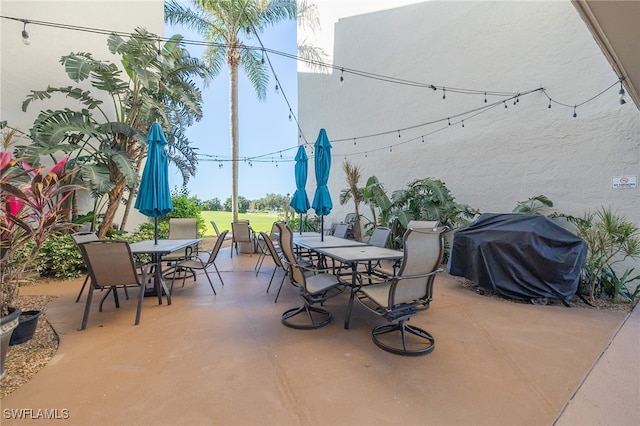 view of patio featuring area for grilling