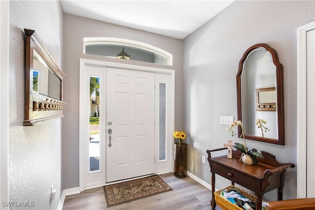 entryway featuring light hardwood / wood-style flooring