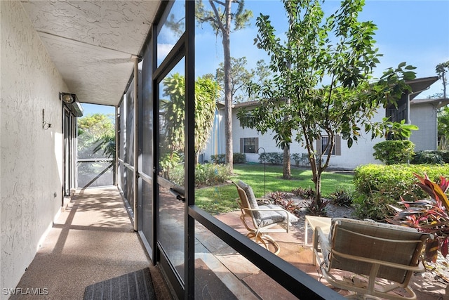 view of sunroom