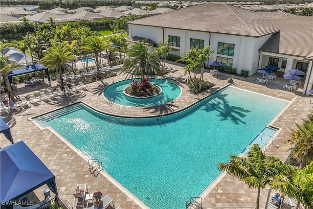 view of pool with a patio area