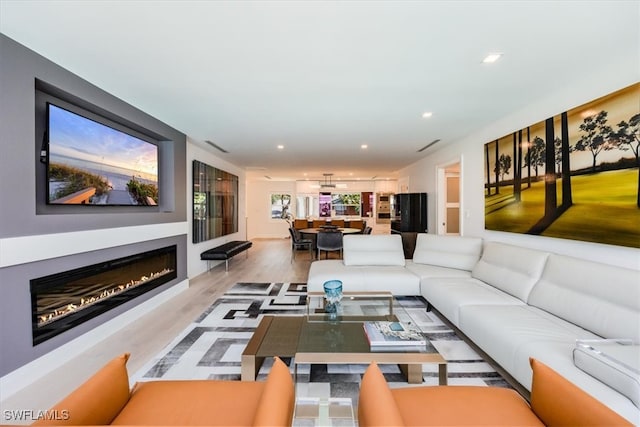 living room featuring hardwood / wood-style floors