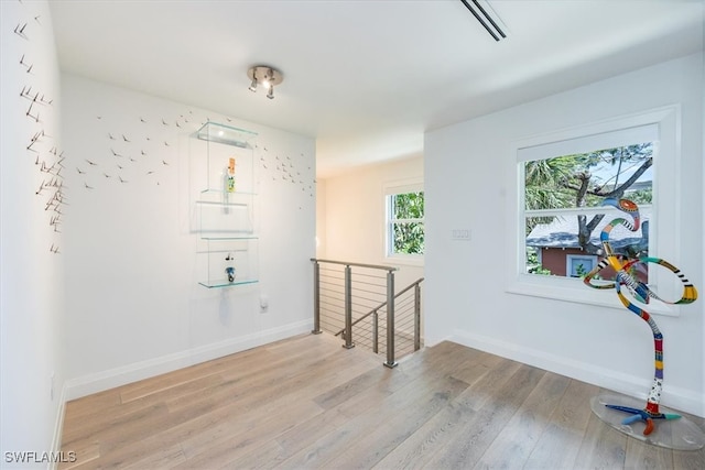 interior space featuring light wood-type flooring