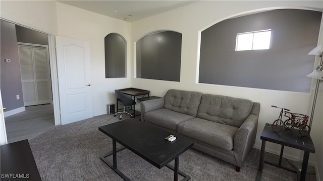 living room featuring hardwood / wood-style flooring