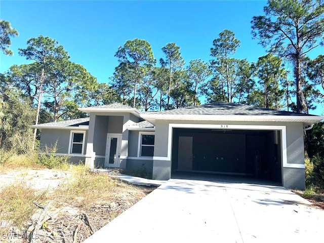 view of front of house featuring a garage