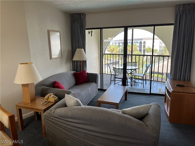 view of carpeted living room