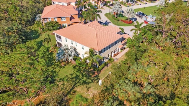 aerial view featuring a residential view