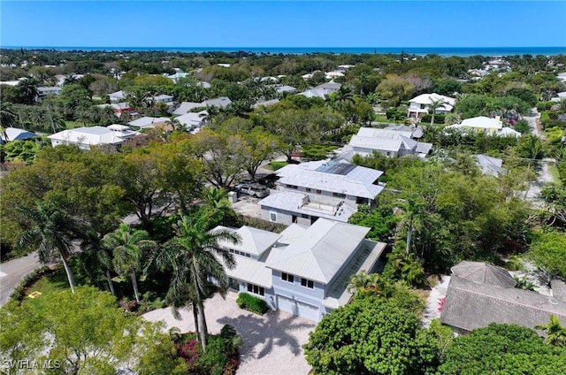 aerial view with a residential view