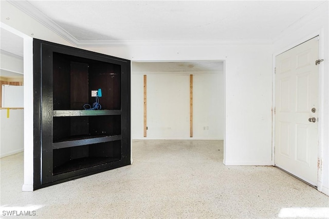 interior space with crown molding