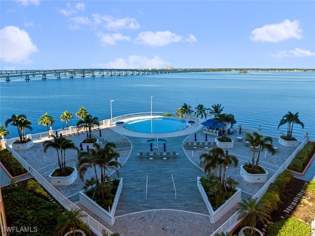 view of water feature