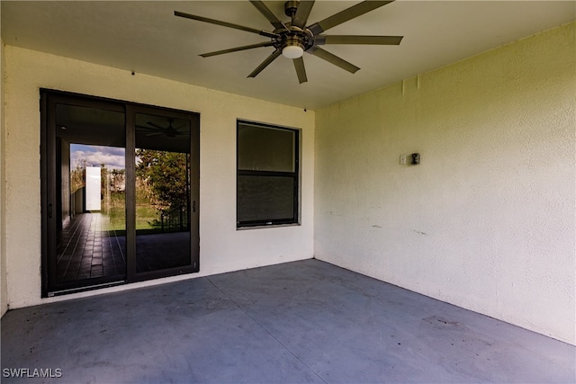 view of patio / terrace featuring ceiling fan