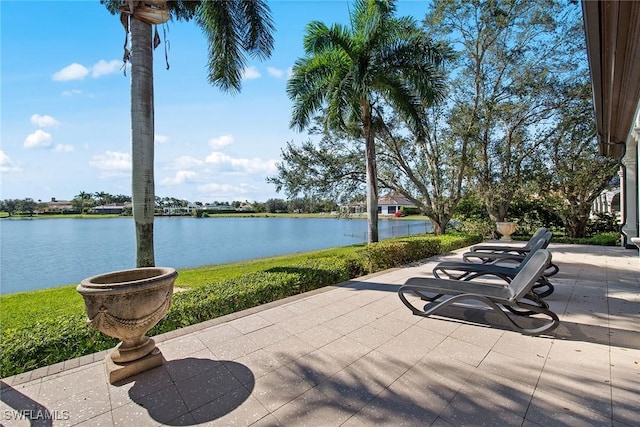 28790 Blaisdell Dr, Naples, FL 34119 - view of patio / terrace with a water view