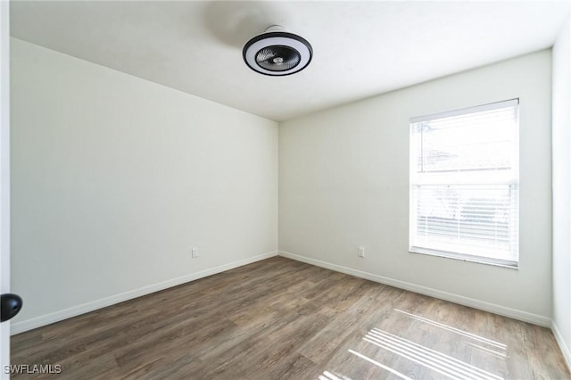 empty room with wood-type flooring