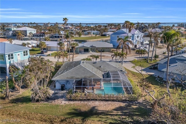 aerial view featuring a residential view