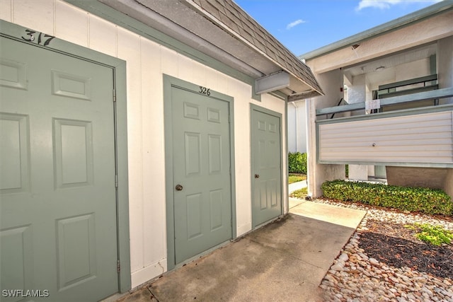 view of doorway to property