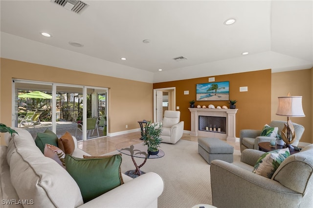 view of carpeted living room