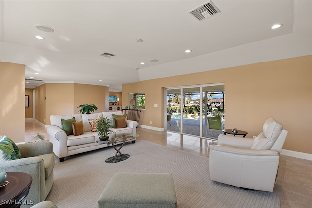 view of carpeted living room