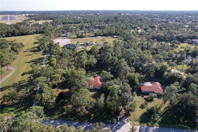 drone / aerial view with a rural view