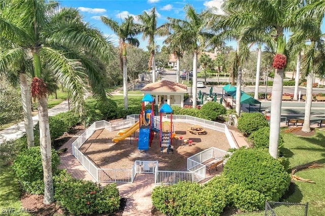 view of jungle gym