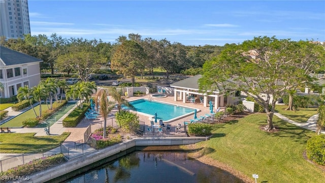 900 Arbor Lake Dr Unit 9-101, Naples, FL 34110 - community pool with a pergola