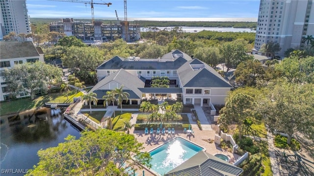 900 Arbor Lake Dr Unit 9-101, Naples, FL 34110 - drone / aerial view of a large body of water and a pool