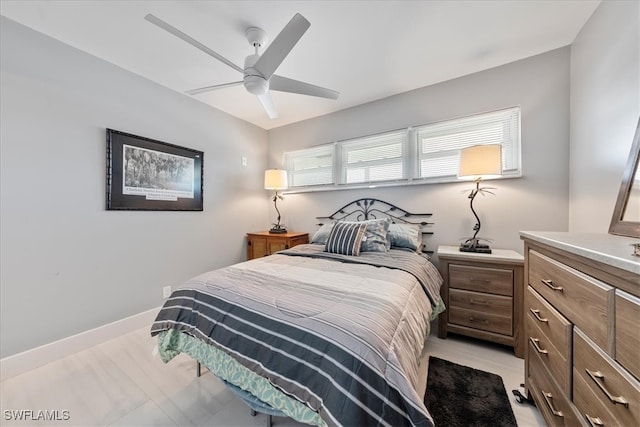 bedroom with ceiling fan