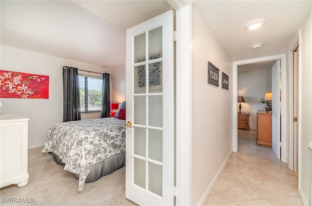 view of tiled bedroom