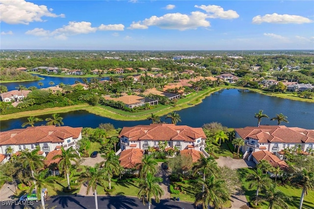 28551 Calabria Ct Unit 202, Naples, FL 34110 - bird's eye view with a water view and a residential view