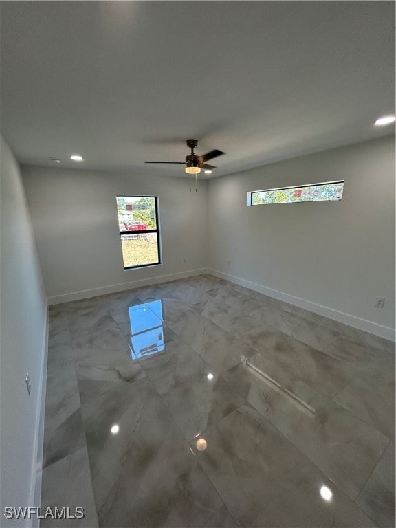 empty room with ceiling fan