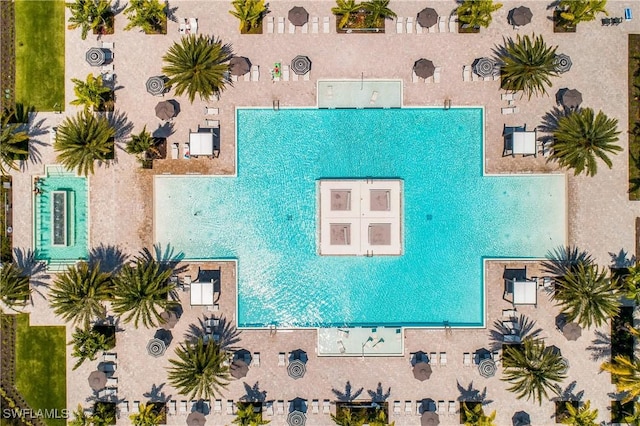21079 Hallandale Dr, Estero, FL 33928 - drone / aerial view of a pool