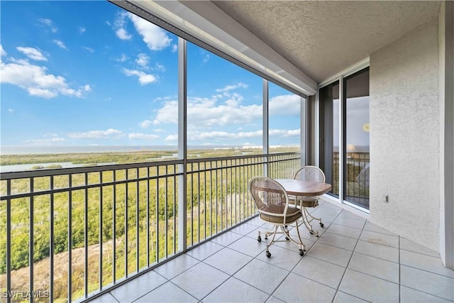 view of sunroom