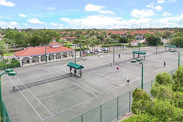 view of tennis court