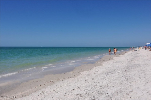 water view featuring a beach view