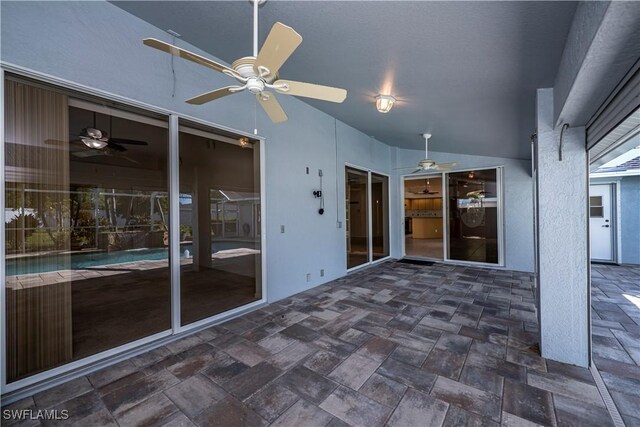 view of patio / terrace with ceiling fan