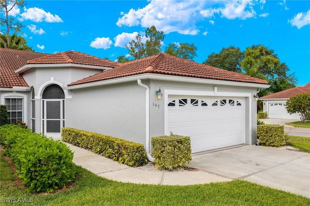 view of home's exterior featuring a garage