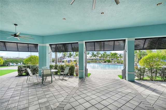 view of patio / terrace with ceiling fan