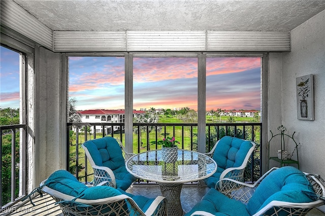 view of sunroom