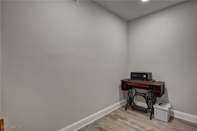 miscellaneous room with light hardwood / wood-style flooring