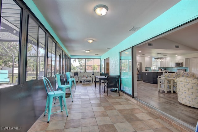 view of sunroom