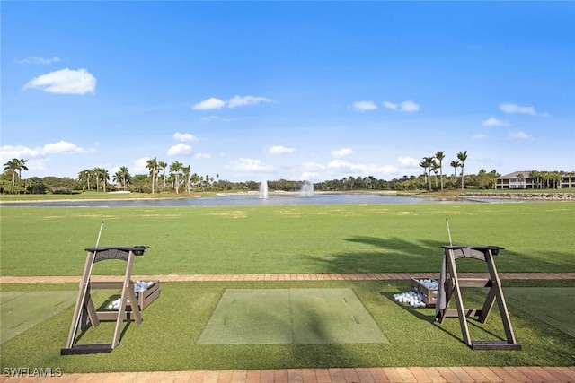 view of home's community featuring a water view