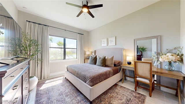 bedroom with ceiling fan