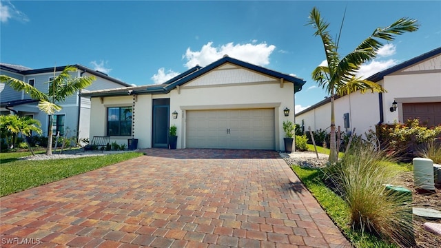 view of front of home featuring a garage