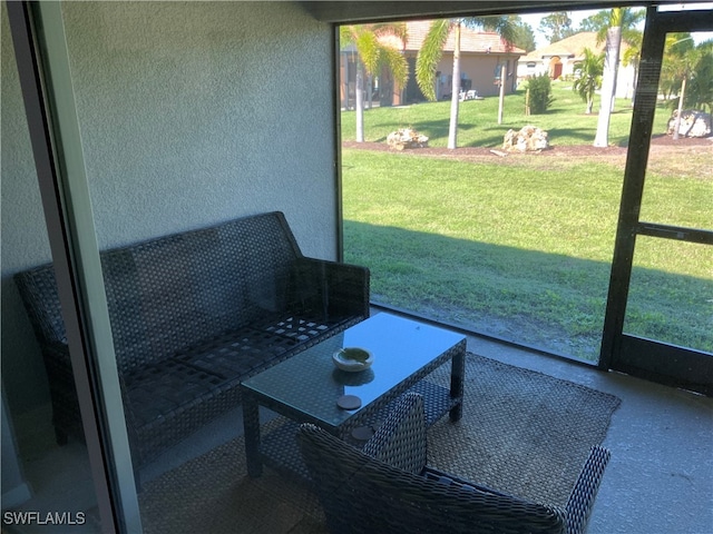 view of sunroom