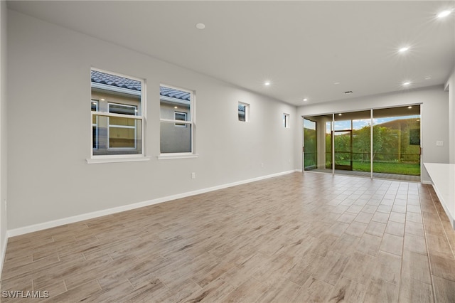 empty room featuring light hardwood / wood-style floors